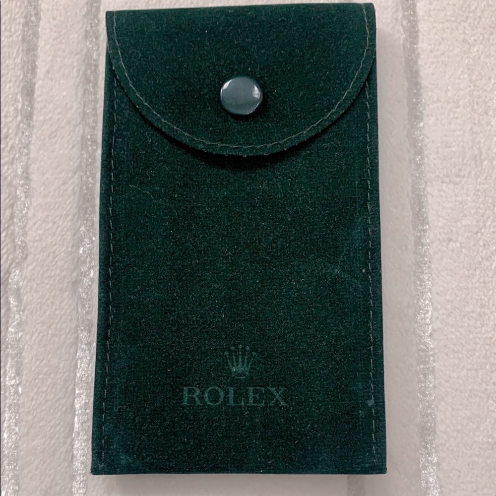 Rolex Green Velvet Pouch